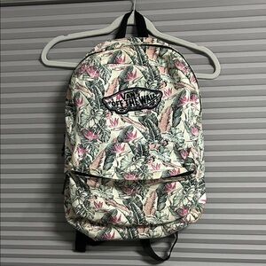 Vans Tropical Floral Backpack in Pink and Green